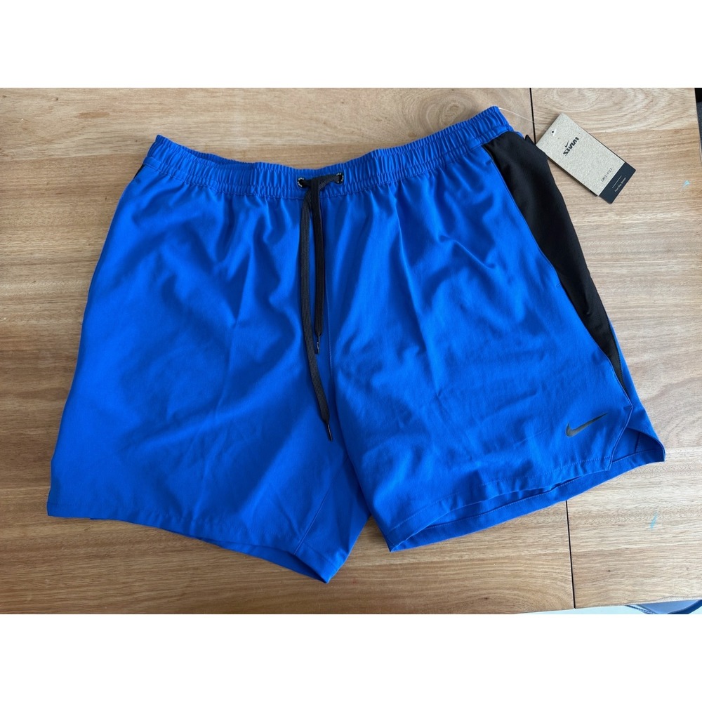 Nike Swim Dri-FIT Mens Shorts XL Blue Black New With Tags